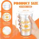 Uiifan 24 Pack 16 oz Thanksgiving Reusable Plastic Cups Thanksgiving Stadium Cups Gobble Design Thanksgiving Party Supplies Clear Fall Cups for Dinner Celebration Friendsgiving Party (Stylish)