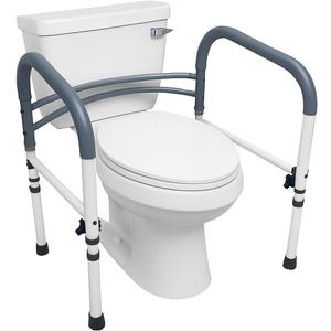 Carex Toilet Safety Rails and Toilet Handle, Toilet Handles for Elderly and Handicap Toilet Safety Rails, Toilet Safety Frame, Toilet Safety Rails for Seniors