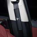 2 Pcs Car Seat Belt Pads Cover Black fits for Accessories (Seat Belt Pads Cover, for Tesla)