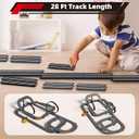 Slot Car Race Track with 4 High-Speed Racing Cars Battery or Electric Race Car Toy for Kids Boys, Dual Racing Game 2 Hand Controllers Toys for Girls Children Age 6,7,8-12 Years Old