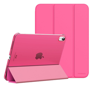 MoKo for iPad (A16) 11th Generation Case 11 Inch 2025, iPad 10th Generation Case 10.9 Inch 2022, Slim Stand Hard PC Translucent Back Shell Smart Cover, Support Touch ID, Auto Wake/Sleep, Persian Pink
