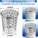 Boltigen PVC Termination Mesh Screen Vent Covers, Stainless Steel Gutter Guard Filter, Conical Exhaust Pipe Cover Strainer, Multihole Cap for 1.64in-1.98in ID Roof Vent and Furnace