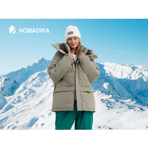 NOMADIKA Oversize Waterproof Ski Jacket Thick Snow Coats with Detachable Hood Winter Skiing Snowboard Jackets for Women Men, Size S, Dark Grey