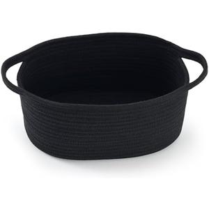 Happyiren Woven Empty Gift Basket with Handles – Perfect for Graduation, Teacher Appreciation, Birthdays & Special Occasions, Black Decorative Storage Container for Gifts, Toys, or Essentials