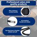 Shampoo Bowl Sink Hose with Sprayer,Salon Spray Head Attachment for Shampoo Bowl Faucet Vacuum Breaker, Salons Sink, Barber Shop, Spa, 1/4" Thread, 46" Long