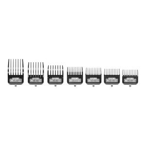 Andis 33640 BG-Series Premium Metal Clip Comb Set - Provides Sharp Cutting Blades with Long-Lasting Performance,  7 Different Sizes Black