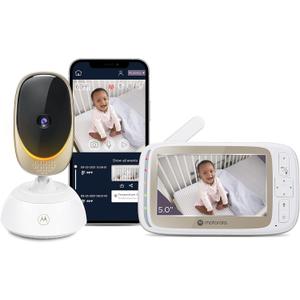 Motorola Nursery VM85 Video Baby Monitor WiFi Camera, Mood Light, HD, 1000ft Range, 2-Way Audio, Pan/Tilt/Zoom, Temp, Lullabies, Night Vision