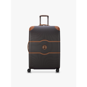 DELSEY PARIS Chatelet Air 2.0 Hardside Luggage with Spinner Wheels, Chocolate Brown, Checked-Large 28 Inch