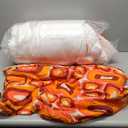 Comforter Set King Size, 70S Retro Orange Soft Bedding for Kids and Adults, Abstract Brown Yellow Beige Comforter Set with 2 Pillowcases for Bedroom Bed Decor