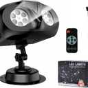 Christmas Snowflake Projector Lights Outdoor Waterproof Snowfall Show Lights with Remote Control Timer Decorative Christmas Lighting for Xmas Holiday Garden Patio