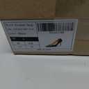 Elisabet Tang Women's High Heels Pumps Closed Pointed Toe Stiletto 4inch Heels Classic Office Special Dressy Wedding Pump Shoes (Black)