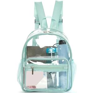 Girls Clear Backpacks Purses Small Stadium Approved Ita Transparent Travel Daypacks for Teenager, Green, Daypack Backpacks