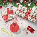 9 x GIOLNIAY Nutcracker Christmas Wrapping Paper for Kids Adults - Holiday Gift Wrap with Nutcracker, Ribbons & Greenery on White - 4 Jumbo Sheets, 28" x 40" Each (31 sq. ft ttl), Easy to Store