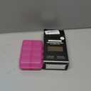 Foldable Weekly Pill Organizer 2 Times a Day with 2 Extra Compartments - Etched Labels - Portable 7 Day AM PM Medicine Box, Week Daily Travel Pill Case Holder for Meds, Vitamin, Supplement -Clear Pink