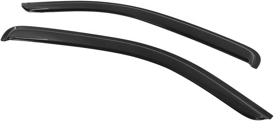 Window Visor Compatible with Toyota Tacoma, Access Cab Slim Style Dark Smoke 2PC Set Acrylic by IKON MOTORSPORT
