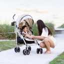 Baby Delight | Swerve Stroller | Lightweight | for Travel & Everyday | Multi-Position Recline | Compact Fold | Extra Storage | Tan