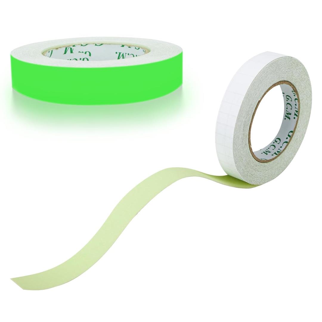 ZUEXT Anti Slip Glow in The Dark Tape 1in x30Ft, Waterproof Non Slip Grip Tape for Stairs Outdoor/Indoor, Glow in The Dark Stair Strips for Night Decoration, Deck, Truck, Walkway, Ramp, Camp