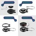 WhoseID Compatible with Apple Airtag Case Keychain Holder, IPX8 Waterproof Air Tags-2 Pack Cases Keychain Holder Easy Twist-Off Cap with Durable Matel Keyring for Luggage, Item Finder, Backpack, Kids