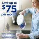 PUR Plus 7-Cup Water Filter Pitcher for Fridge, Cleaner, Great-tasting Water, Dishwasher Safe, Powerful Filtration, Change Light Indicator, LockFit Cap Design, White