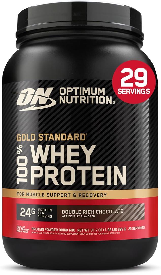 Optimum Nutrition Gold Standard 100% Whey Protein Powder, Double Rich Chocolate 1.98 Pound BB (2027.12.16). & Creatine BB (2027.12.22)