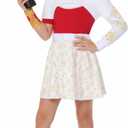 Zombies Costume for Girls Nova Costume,Cheerleader Dress for Character Halloween Cosplay (5-6 Years)