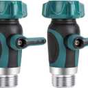 Garden Hose Shut Off Valve, Family Safe Adapter,1-Way Restricted-Flow Water Shut-Off Set of 2