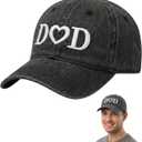 MOM DAD Embroidered Baseball hat for Men Women Gifts (Gray)