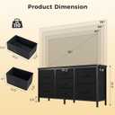 DUMOS 7 Drawer Fabric Dresser, Clothes Organizer Storage Tower for Bedroom, 11.8"D x 47.2"W x 23.6"H