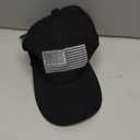Eohak Men Women American-Flag-Baseball-Cap USA Embroidered Baseball Cap Adjustable Metal Buckle Strap for Casual Wear (Black)