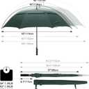 G4Free 68 Inch Automatic Open Golf Umbrella Oversize Extra Large Double Canopy Vented Windproof Waterproof Stick Umbrellas