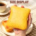 3 x Slow Rising Squishy Bread Fidget Toys for Adults Kids Big Classic Foam Food Squeeze Toys Stress Anxiety Relief Items ADHD Autism Calming Sensory Gifts for Teens Butter Toast