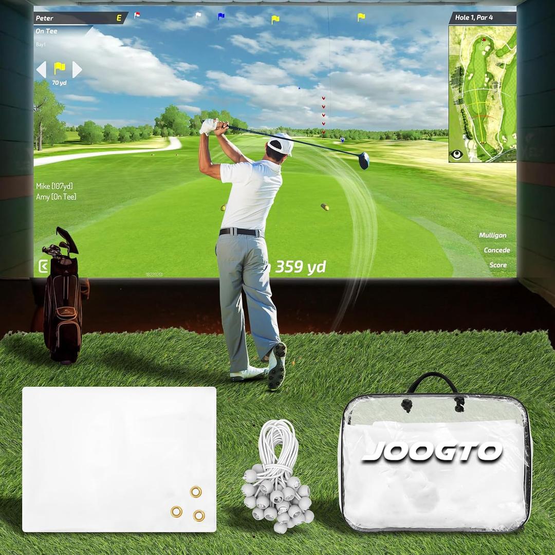 Golf Impact Screen for Indoor/Outdoor, Golf Impact Screen with 28-32 Upgraded Grommets, Self-Restoration Crease Fabric,4mm Thicker Impact Screen with Storage Bag  (10 FT x 8.5 FT (120*102inch))