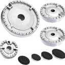 Oven Gas Hob Burner Crown Flame Cap, Upgraded Gas Burner Flame Cap Fits Most Gas Stove Burners