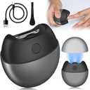 Electric Automatic Nail Clipper with Light, 2-Speed Trimmer, USB Rechargeable, Nail Scraps Storage & Magnetic Cover, Safe for Babies, Kids, Seniors & Adults, Grey