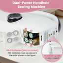 Handheld Sewing Machine for Beginners, Easy to Operate and Fast Stitch Suitable for Clothes,Fabrics and Quick Home Repairs for Mom Birthday Valentine's Day Christmas