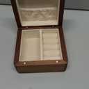 Travel Jewelry Case Wood Small Jewelry Box for Women Wood Jewelry Organizer Storage Holder For Earrings Rings Necklaces Velvet Wooden Jewelry Box With Lock