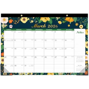 2026 Desk Calendar - Desk Calendar 2026, 12" x 17", March 2026 - December 2026, 2026 Calendars Planner with Large Ruled Blocks