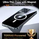 TORRAS Magnetic Slim Fit for iPhone 16 Pro Case 6.3 inch, Ultra-Thin 16 Pro Case Compatible with MagSafe, Lightweight Matte Anti-Scratch Hard PC Cover Phone Case for iPhone 16 Pro OriginFit, Clear