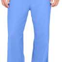 Medline PerforMAX Unisex Reversible Drawstring Scrub Pant, MDL-cm, Large, Navy (Ceil Blue)