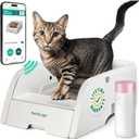 Self Cleaning Litter Box with Auto Safety Sensors for Multiple Cats - Automatic Cat Litter Box Self-Cleaning - Covered Ultra Odor Removal - Smart APP Control - Compatible On All WiFi - Electric Robot (Light - Pack of 1 Bag)