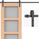 ORB Oil Rubbed Bronze Sliding Barn Door Hardware Kit with 8FT Track/Rail Brushed Antique Bronze