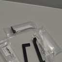 Probrico (5 Pack) Flat Black Square Cabinet Handles 4 inch(102mm) Hole Centers Drawer Pulls for Cupboard Dresser,Stainless Steel Kitchen Bathroom Hardware,Overall Length 4-1/2 inch(114 mm)