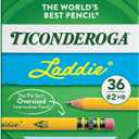 Ticonderoga Tri-Write Pencils, With Erasers, #2 Lead, Yellow, Pack Of 36