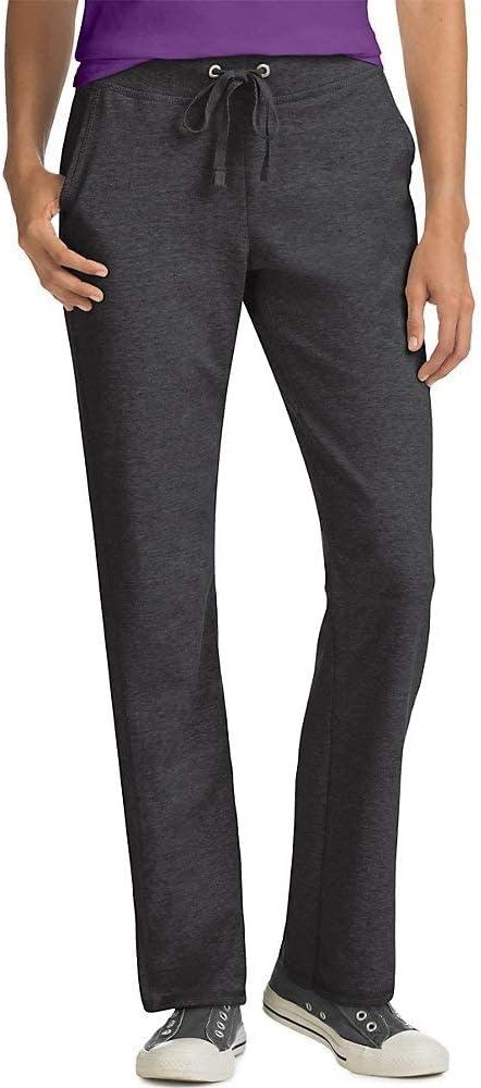 Hanes French Terry, Pocket Lounge Pants for Women, Lighter-Than-Fleece Loungewear (XX-Large, Charcoal Heather)
