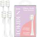 Replacement Brush Heads for Philips Sonicare Electric Brush - Ultra Soft Toothbrush Heads for Sensitive Teeth & Gums - Replacement Head with 10,000 Wave Cut Nano Bristles - 4 Pack - Charcoal Black (1 Count (Pack of 4)