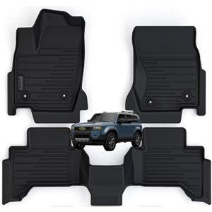 Floor Mats for 2024 2025 Toyota Land Cruiser,TPE All Weather Protection Car Floor Liners Accessory Custom Fit for 2024 Toyota Land Cruiser-Black