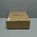 DOBOLIN Wide Calf Black Knee High Boots for Women, Square Toe Block Heel Tall Boots with Platform, PU Leather, US Size 9W