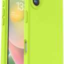Vooii Compatible with iPhone 16 Case, Liquid Silicone Upgrade [Camera Protection] [Soft Anti-Scratch Microfiber Lining] Shockproof Phone Case for iPhone 16 6.1 inch - Fluorescent Green