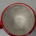 Vesici Christmas Mugs Red Ceramic Cute Bow Coffee Mug with Handle 14 oz Festive Drinkware for Coffee, Tea, Hot and Cold Beverages Xmas Stocking Stuffer Gift Ideas for Women