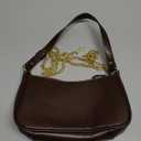 Small Shoulder Bag for women Clutch Purse Handbag with 2 Removable Straps and Zipper Closure Crossbody Bags (Coffee)